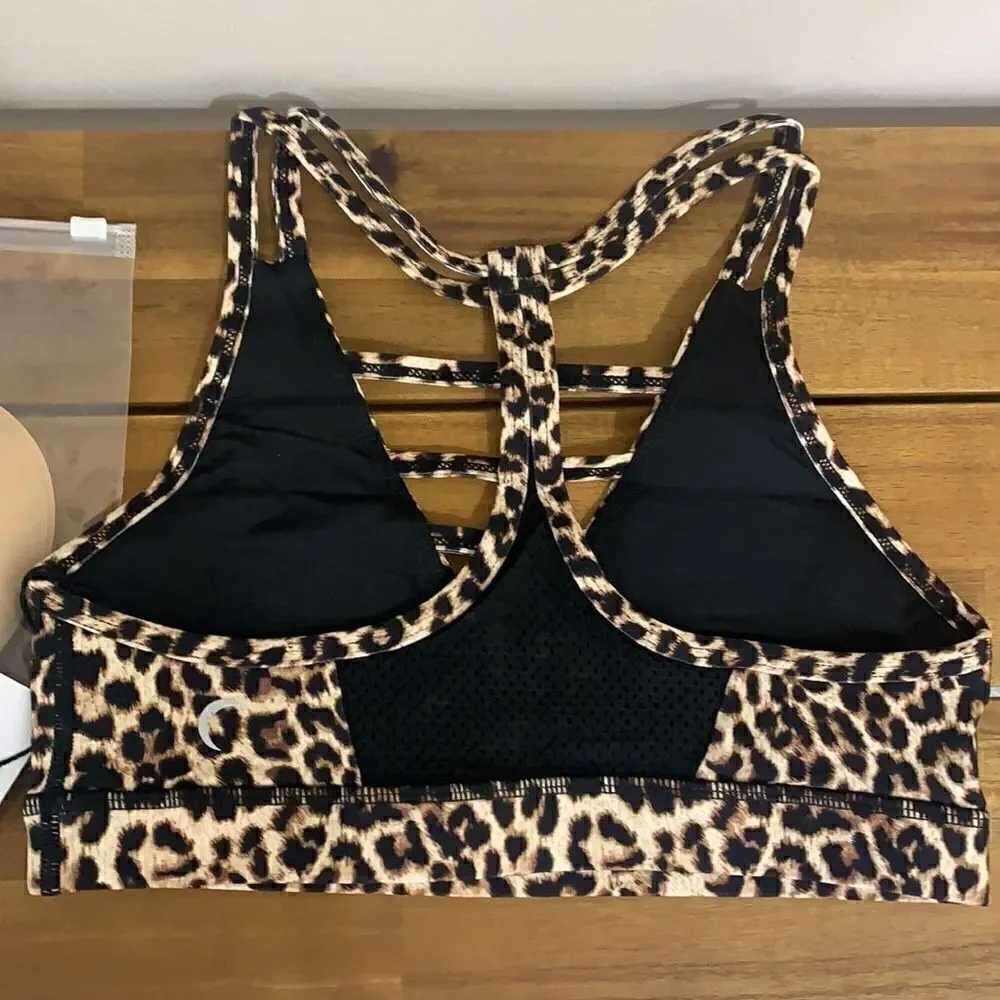 Zyia leopard grid bra NWT small